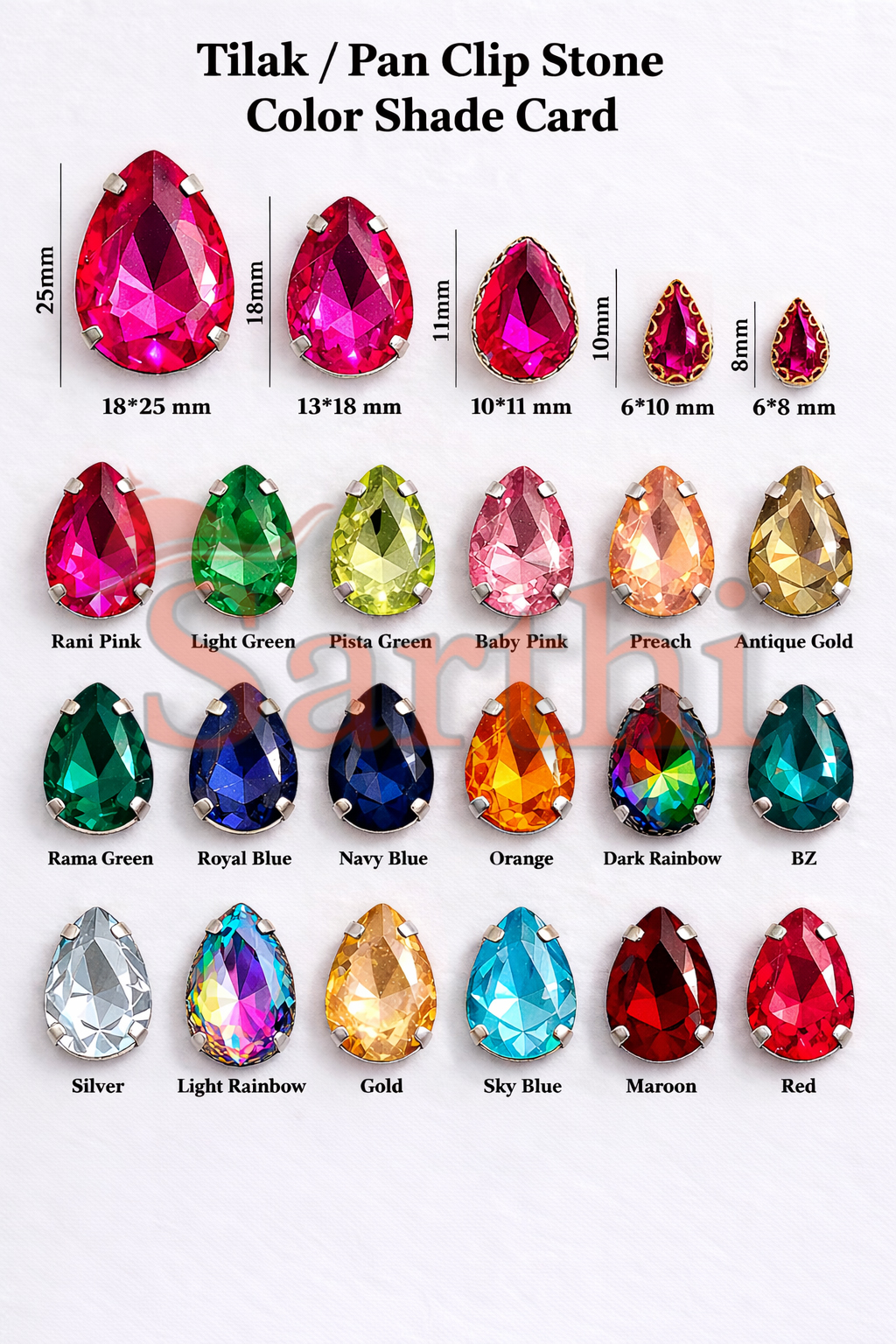 Tilak / Pan Clip Stones